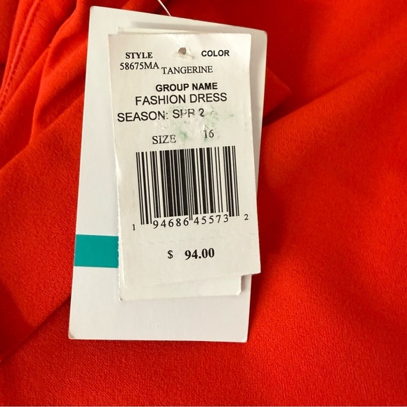 Maison Tara Tangerine Sleeveless Evening Dress. Size XL NWT - Picture 5 of 14